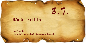 Báró Tullia névjegykártya
