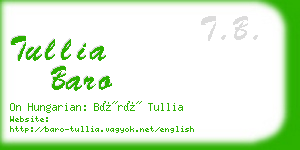 tullia baro business card